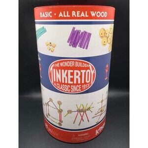 TINKERTOY 65 Wood Pieces Complete Set (Bx 17)
